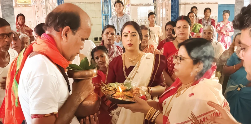 মহালয়ার আগেই বাজল ঢাক, দুবরাজপুরের বালিজুড়িতে কৃষ্ণপক্ষের নবমীতে শুরু প্রাচীন দুর্গাপুজো