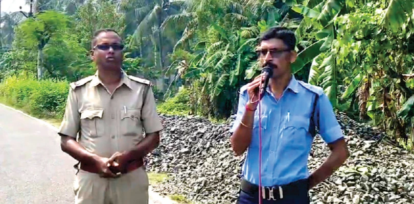 তৎপর প্রশাসন, জাতীয় সড়কের পাশে ইমারতি সামগ্রী সরিয়ে নেওয়ার নির্দেশ
