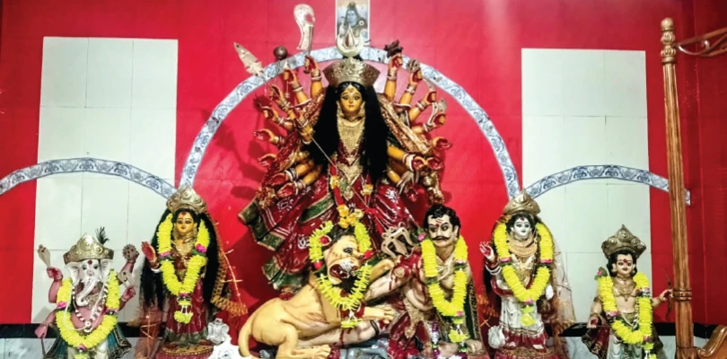 মহালয়াতেই আবাহন, বাইশগুড়িতে পূজিতা হন অষ্টাদশভুজা দেবী দুর্গা