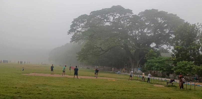 মরশুমের প্রথম কুয়াশায় ঢাকল মুর্শিদাবাদ