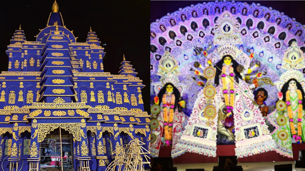 ওড়িশার নীলকণ্ঠেশ্বর মন্দিরের আদলে মণ্ডপ ধর্মদা যুব সংঘের