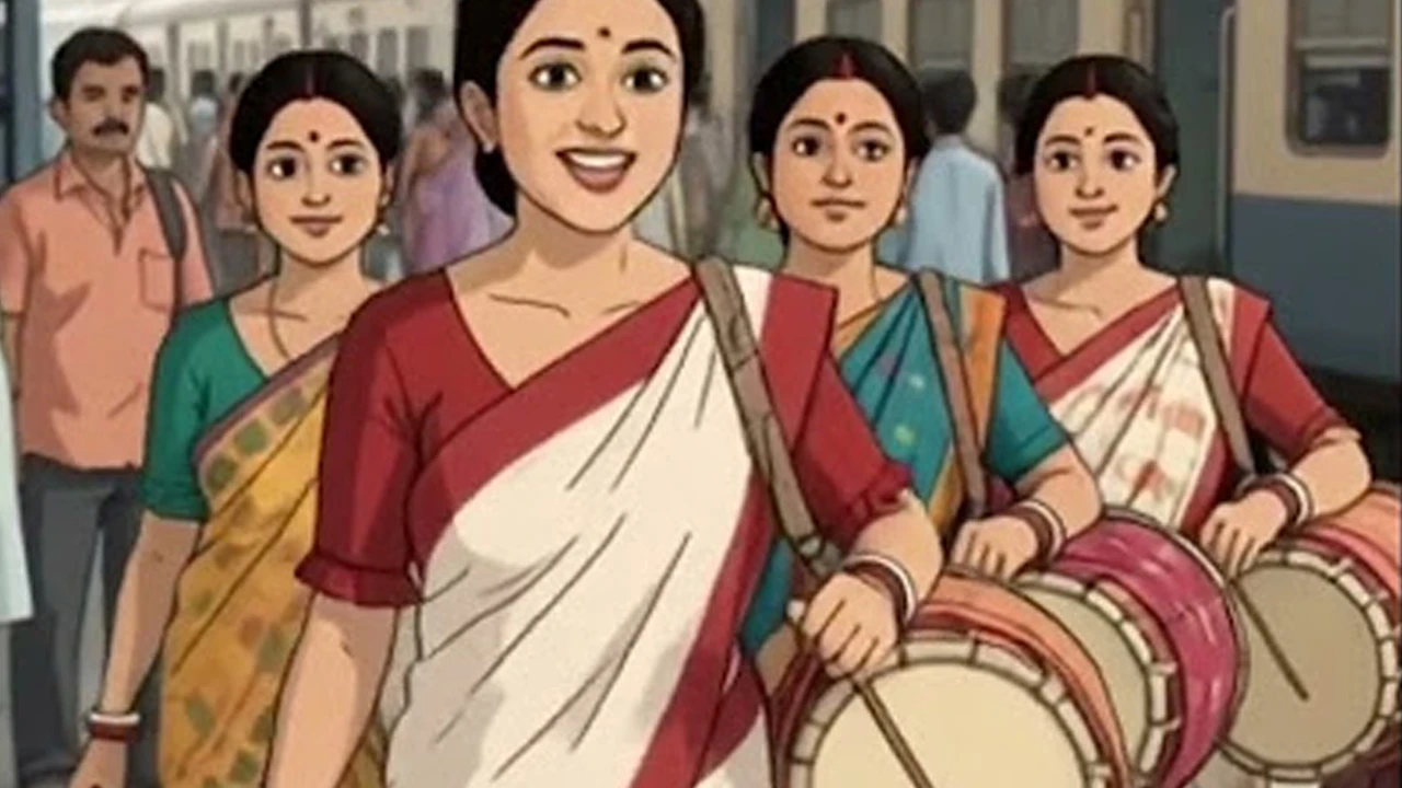 সংসারের স্বার্থেই দুর্গাপুজোয় ঘরছাড়া মহিলারা, ঢাক কাঁধে পাড়ি ভিন রাজ্যে