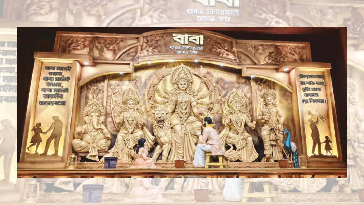 আতঙ্ক অতীত, জঙ্গলমহলের পিড়াকাটা মেতে থিমের পুজোয়