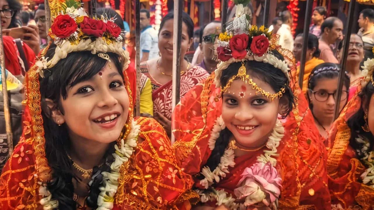 কঙ্কালীতলায় ৫১ কুমারীর পুজো