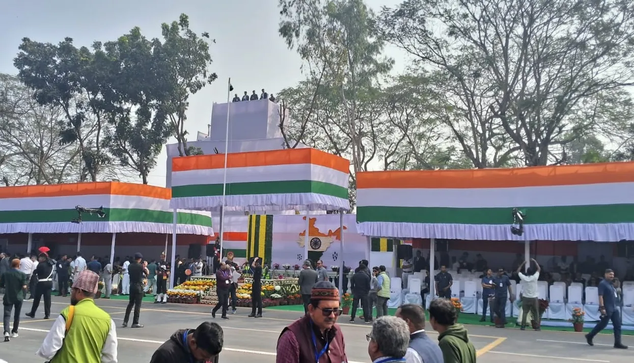 কলকাতার রেড রোডে চলছে সাধারণতন্ত্র দিবসের কুচকাওয়াজের প্রস্তুতি