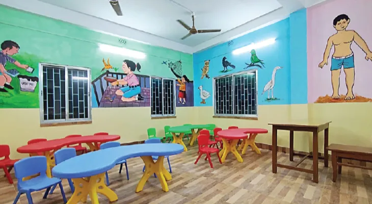 ঝাঁ-চকচকে শ্রেণিকক্ষ, স্মার্ট ক্লাস, ভোল বদলে গিয়েছে ব্রহ্মপুরের প্রাথমিক স্কুলের