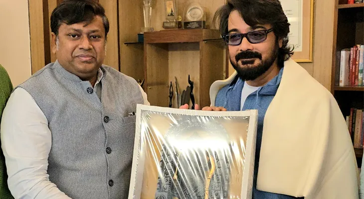 পদ্মশ্রী প্রাপক অভিনেতা প্রসেনজিৎ চট্টোপাধ্যায়কে শুভেচ্ছা জানালেন রাষ্ট্রমন্ত্রী সুকান্ত মজুমদার