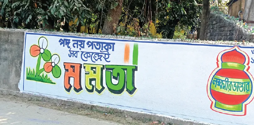 ‘সব কেন্দ্রেই মমতা’, দেওয়াল লিখন তৃণমূলের