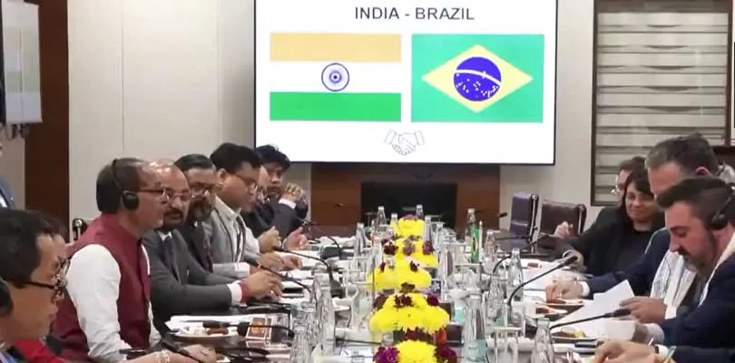 দিল্লিতে বৈঠকে কেন্দ্রীয় কৃষিমন্ত্রী শিবরাজ সিং চৌহান এর সঙ্গে ব্রাজিলের মন্ত্রী