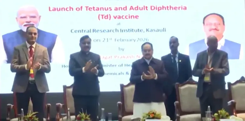 সেন্ট্রাল রিসার্চ ইনস্টিটিউটে টিটেনাস এবং অ্যাডাল্ট ডিপথেরিয়া ভ্যাকসিনের উদ্বোধন অনুষ্ঠানে স্বাস্থ্যমন্ত্রী জেপি নাড্ডা