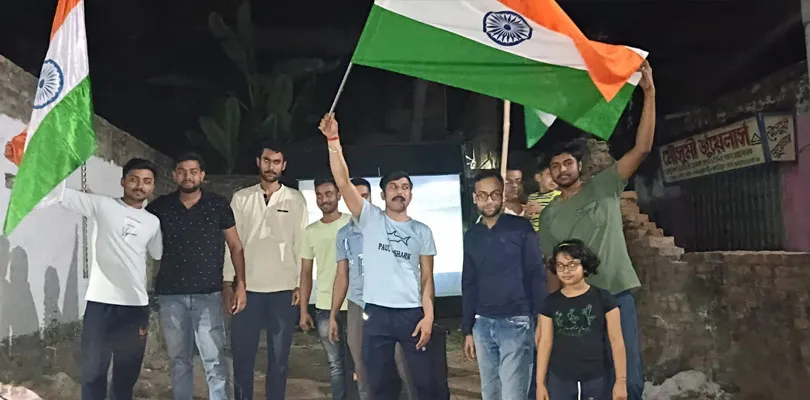 কাটোয়া শহরে বিশ্বকাপ জয়ের উন্মাদনা