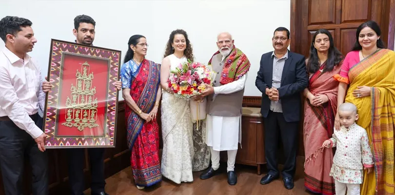 প্রধানমন্ত্রী নরেন্দ্র মোদির সঙ্গে দেখা করলেন বিজেপি সাংসদ কঙ্গনা রানাউত