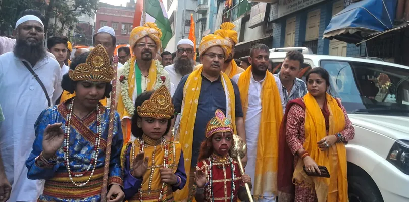 রামনবমী উপলক্ষ্যে তৃণমূল কংগ্রেসের সম্প্রীতির মিছিল