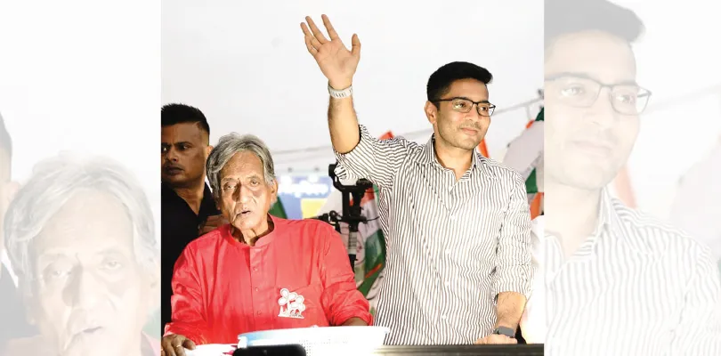 রোদের তাপ উপেক্ষা করে জনস্রোতে ভেসে বজবজে রোড শো অভিষেকের