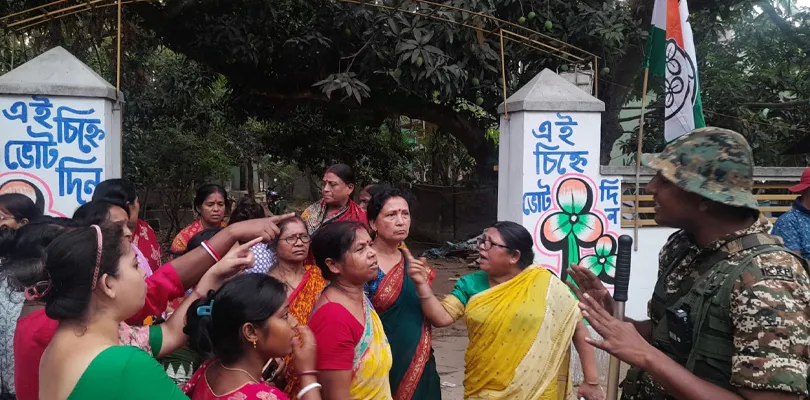 পূর্বস্থলীর দক্ষিণ বিধানসভা কেন্দ্রের শ্রীরামপুর গ্রামে উত্তেজনা