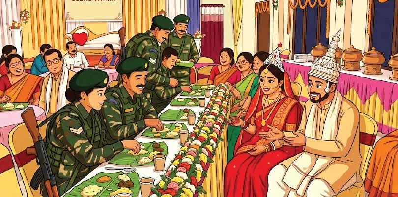 বহিরাগত জমায়েত! বিয়ের অনুষ্ঠানে ‘রেইড’ কমিশনের, ভোজ খেতেই হবে, আব্দার বর-কনের
