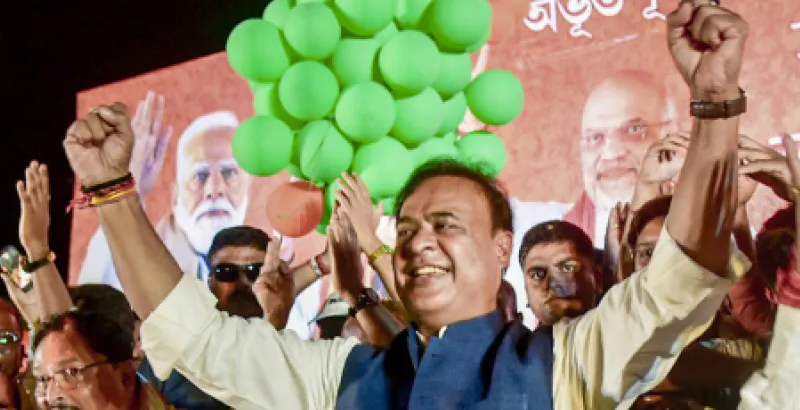 অসমে হ্যাটট্রিক বিজেপির, হিমন্তের নেতৃত্বে ১০০ পার গেরুয়া শিবিরের
