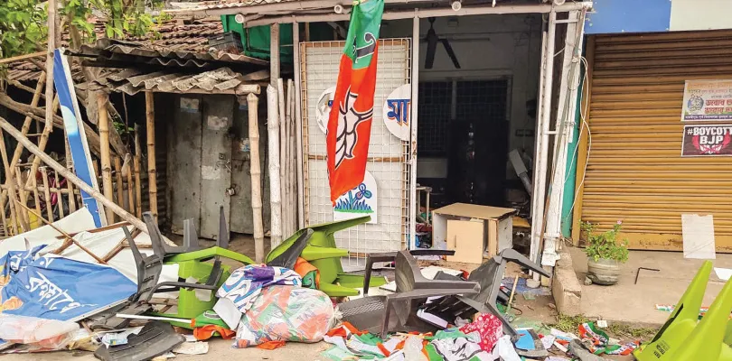 দক্ষিণ ২৪ পরগনায় সংঘর্ষে জড়ালেন তৃণমূল-বিজেপি-আইএসএফ কর্মীরা