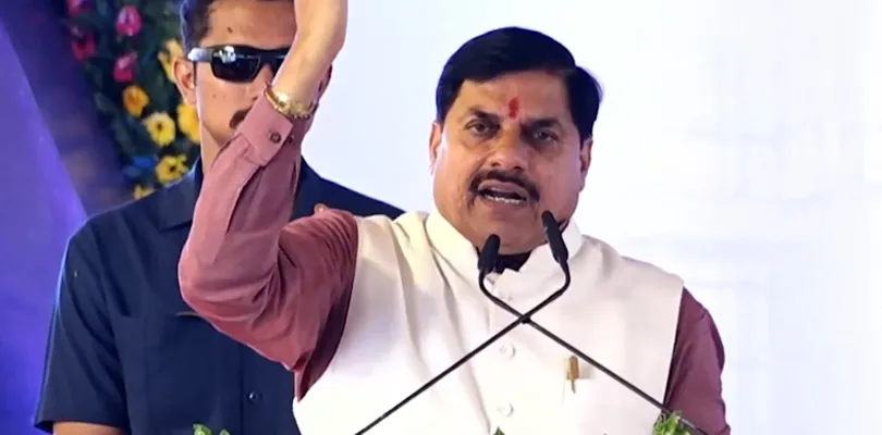 মধ্যপ্রদেশের গুনার সভায় বক্তব্য রাখছেন মুখ্যমন্ত্রী মোহন যাদব