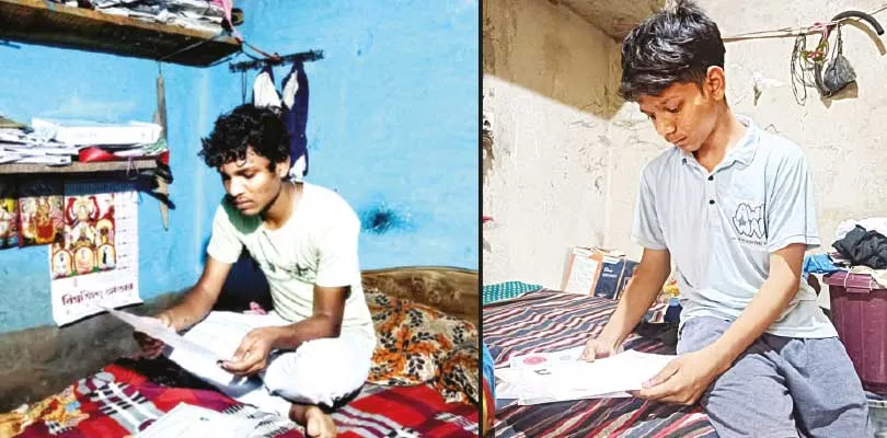 অভাবের সংসারে থেকেও মাধ্যমিকে নজরকাড়া ফল মানবাজারের দুই ছাত্রের