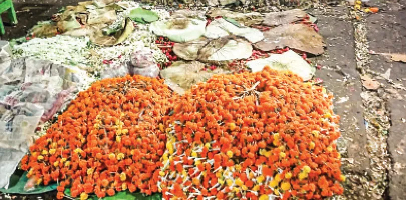 মল্লিকঘাট ফুলবাজারে সাফাই বন্ধ