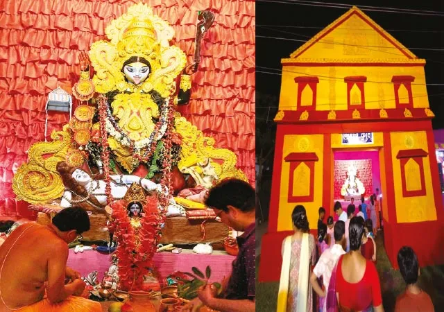 হলদিয়ার দুর্গাচকে &lsquo;অঙ্কুশে&rsquo;র কালী পুজোয় একান্নবর্তী পরিবারের ছোঁয়া