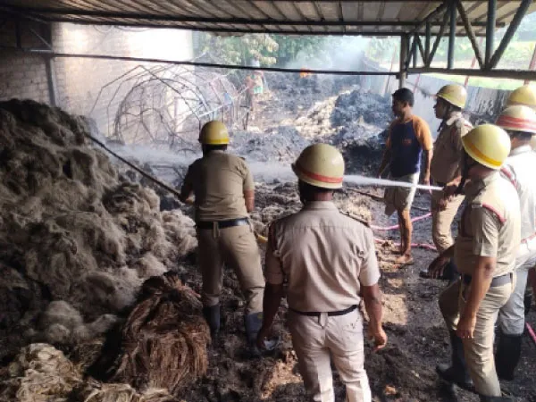 দেগঙ্গায় আগুন দড়ি কারখানায়