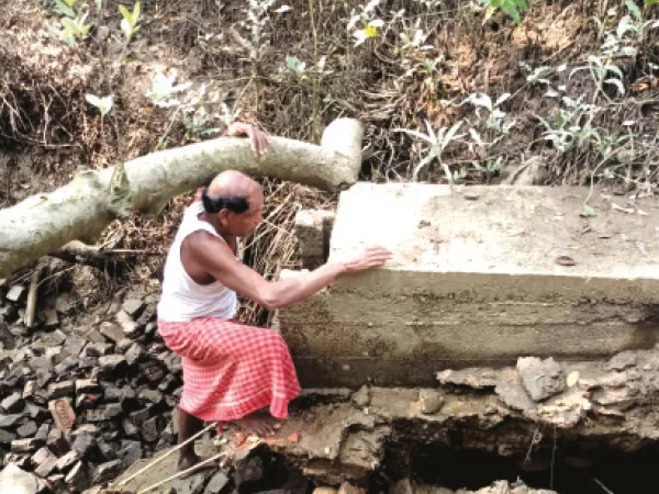 কালভার্ট দিয়ে নোনা জল ঢুকে প্লাবিত ধানের খেত, ক্ষতিগ্রস্ত পুকুর