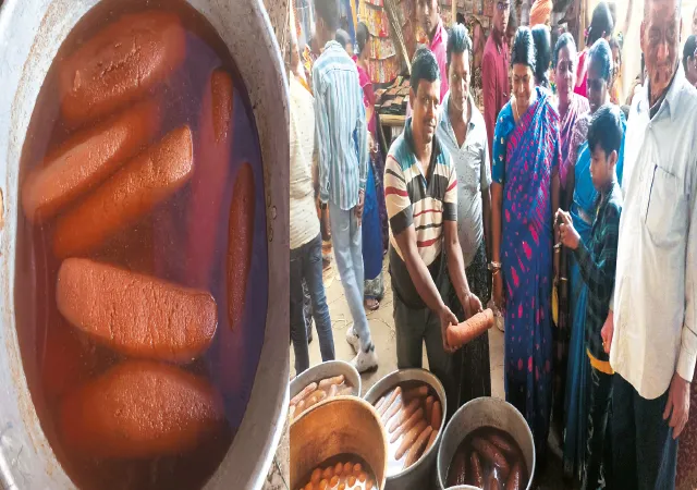 কাটোয়ার শ্রীখণ্ডের মেলায় হটকেক তিন কেজির পেল্লাই &lsquo;নোড়া মিষ্টি&rsquo;