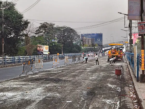 উল্টোডাঙার ওল্ড দুর্গাপুর উড়ালপুলের সংস্কার শুরু&nbsp;