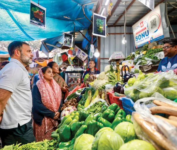 দিল্লির সব্জি বাজারে হাজির রাহুল, দাম শুনে অবাক