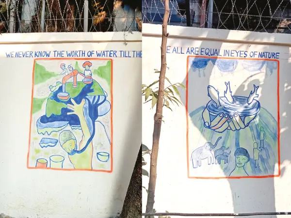 &lsquo;জলই জীবন&rsquo;, বার্তা দিচ্ছে টালার একটি দেওয়াল