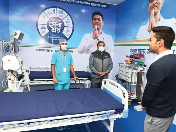 ডায়মন্ডহারবার: ভেন্টিলেশনের ব্যবস্থাও দুয়ারে! ঘরের কাছে স্বাস্থ্যশিবির