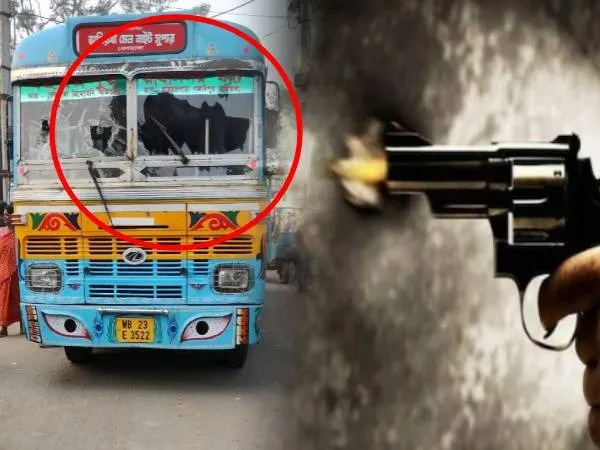 মুর্শিদাবাদে মিছিলে যাওয়ার পথে তৃণমূলের বাসে হামলা, গুলিবিদ্ধ যুবক