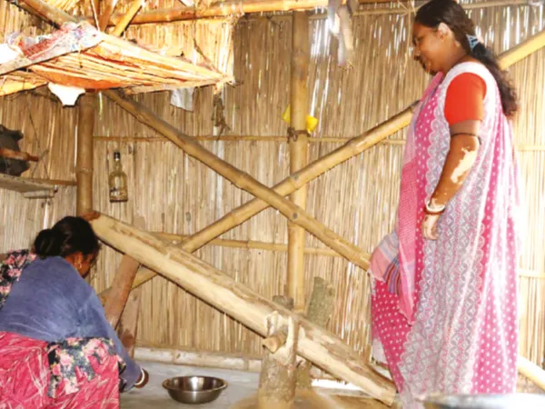 ঢেঁকি এখন অতীত, পিঠেপুলির জন্য বাজারের রেডিমেড চালের গুঁড়িই ভরসা