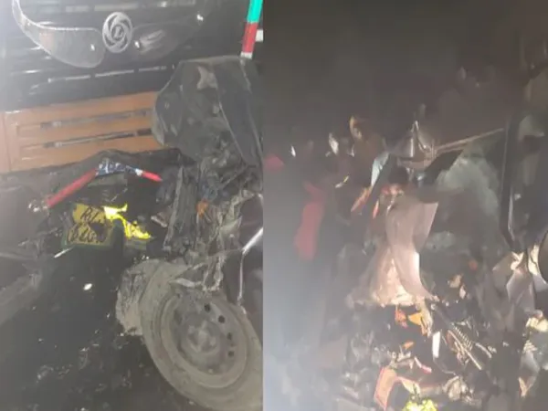 বিয়ে বাড়ি যাওয়ার পথে ট্রাকের সঙ্গে গাড়ির ভয়াবহ সংঘর্ষ, মৃত ৪ তরতাজা যুবক