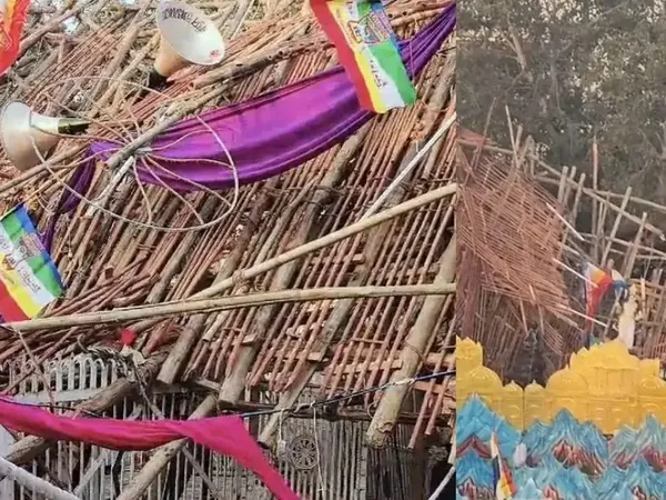 উত্তরপ্রদেশে একটি উৎসবে কাঠের পাটাতন ভেঙে বিপত্তি, ধ্বংসস্তূপে আটকে কমপক্ষে ৫০, মৃত ৭