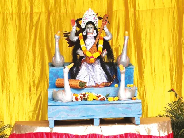মদনমোহন মন্দিরে রাজআমলের ঐতিহ্য মেনে মহাসরস্বতী পুজোর আয়োজন, হল পায়রা বলি