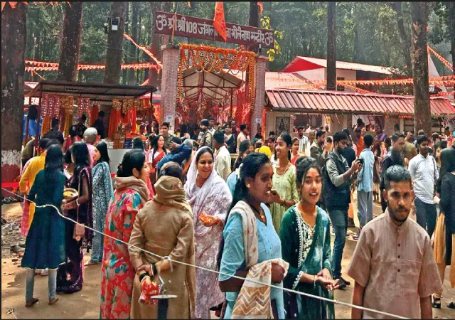 জংলিবাবা মন্দিরে পুজো দিতে এসে বাইসন, চিতাবাঘ ও গজরাজ দর্শন